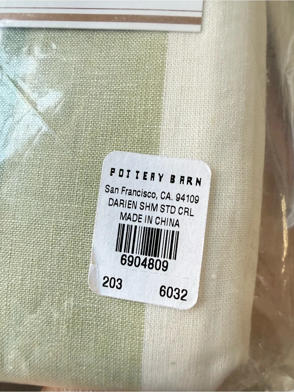 Pottery Barn | Set Of 2 Darien Striped Linen Blend Standard Pillow Shams NWT